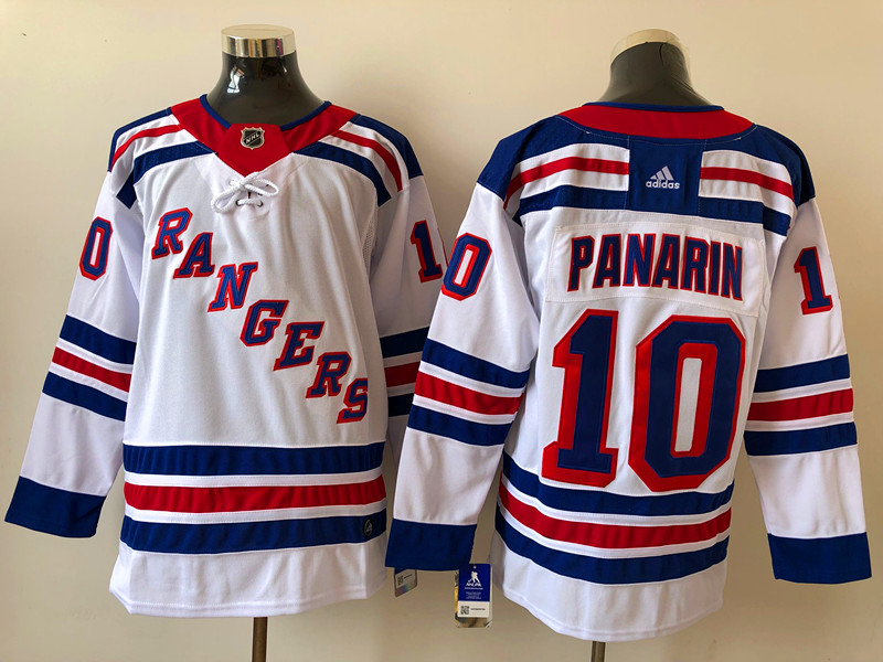 Men's New York Rangers Artemi Panarin #10 White Jersey